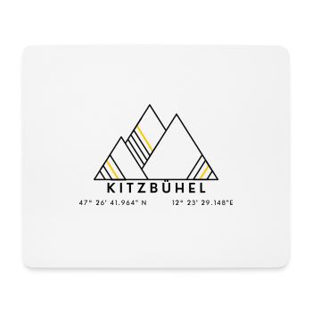 Minimalistisches Kitzbühel-Logo - Mousepad (Querformat) - Weiß - Vorne
