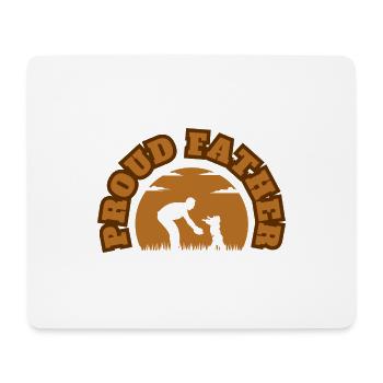 Proud Father Kid Boy Brown - Mousepad (Querformat) - Weiß - Vorne