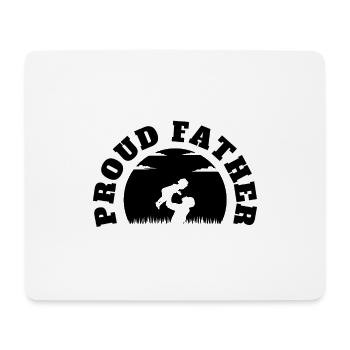 Proud Daddy Daughter Kid Black - Mousepad (Querformat) - Weiß - Vorne