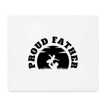 Proud Father Kid Boy Black - Mouse Pad (horizontal) - white - Front
