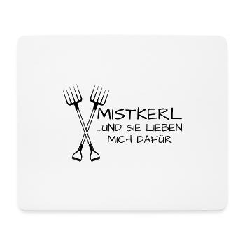 Mistkerl Landleben Landwirt Geschenk - Mousepad (Querformat) - Weiß - Vorne