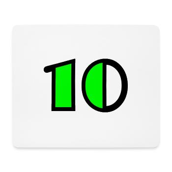10 ANS. 10e ANNIVERSAIRE. ANNIVERSAIRE 10 ANS - Tapis de souris (format paysage) - blanc - Devant