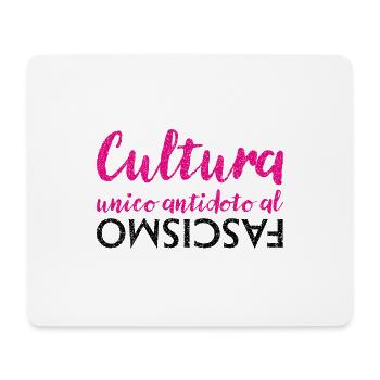 La culture est le seul antidote au fascisme - Tapis de souris (format paysage) - blanc - Devant