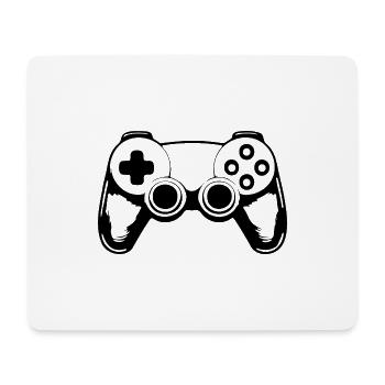 Manette de jeu de jeux vidéo - Tapis de souris (format paysage) - blanc - Devant