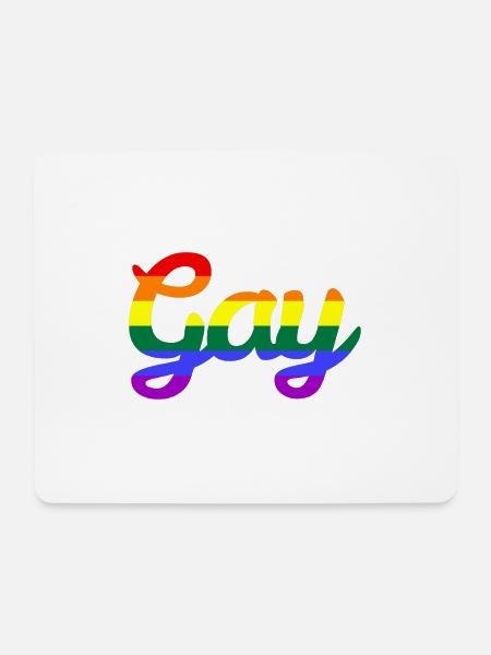 Gay - Mousepad (Querformat) - Weiß