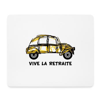 BONNE RETRAITE. JOYEUSE RETRAITE. VIVE LA RETRAITE - Tapis de souris (format paysage) - blanc - Devant
