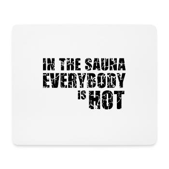 Hot Sauna Geschenk Saunahaus Banja Spa Hamam - Mousepad (Querformat) - Weiß - Vorne
