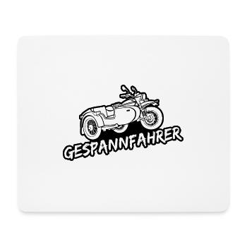 Gespannfahrer Ural Beiwagen Motorrad - Mousepad (Querformat) - Weiß - Vorne