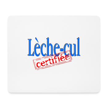 Lèche-cul certifiée - Tapis de souris (format paysage) - blanc - Devant