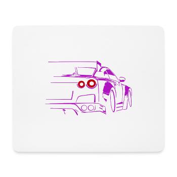 voiture de course fille - Tapis de souris (format paysage) - blanc - Devant