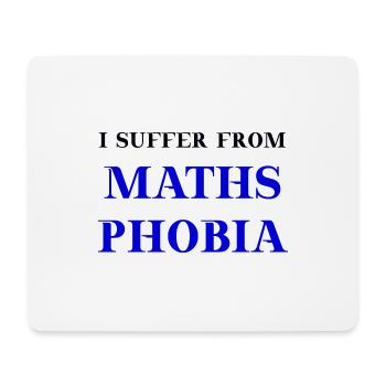 math phobie idée cadeau drôle math drôle - Tapis de souris (format paysage) - blanc - Devant
