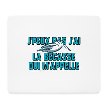 La bécasse m’appelle - Tapis de souris (format paysage) - blanc - Devant