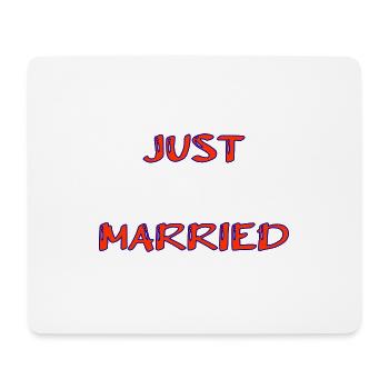 ICH HABE GERADE GEHEIRATET. Junggesellinnenabschied. HEILIGER VALENTINSTAG. PAAR. HERZ - Mousepad (Querformat) - Weiß - Vorne