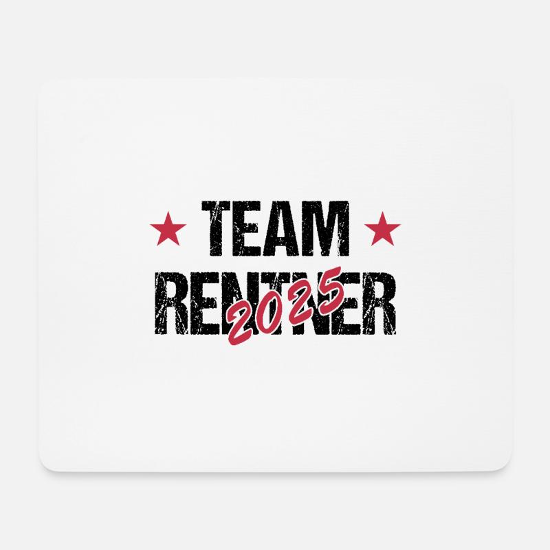 Rentner 2025 - Mousepad (Querformat) - Weiß