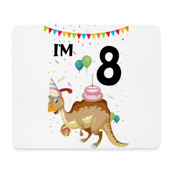 Paleontology Teacher and Parasaurolophus Motif - Mouse Pad (horizontal) - white - Front