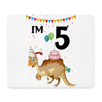 Paleontology Teacher and Parasaurolophus Motif - Mouse Pad (horizontal) - white - Front