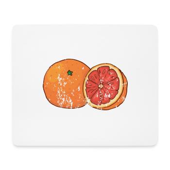 Retro Vintage Grunge Style Grapefruit Blood Orange - Mouse Pad (horizontal) - white - Front