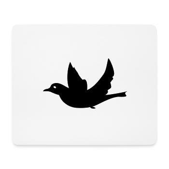 Black Bird Crow Free Fly Feather Air - Mouse Pad (horizontal) - white - Front