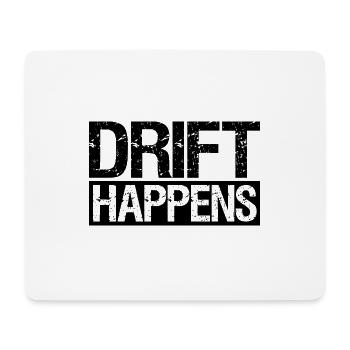 Drift happens Geschenk Wagen Autofans Mechaniker - Mousepad (Querformat) - Weiß - Vorne