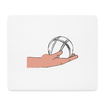Boule hand with boule ball - Mouse Pad (horizontal) - white - Front