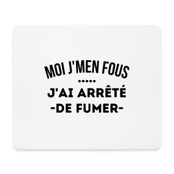 moi j'men fous cadeau humour fumeur - Tapis de souris (format paysage) - blanc - Devant