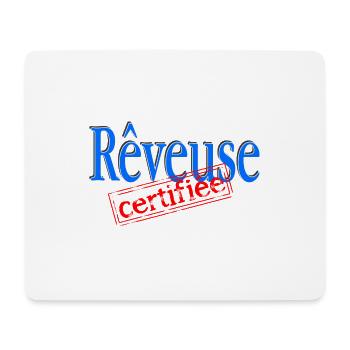 Rêveuse certifiée - Tapis de souris (format paysage) - blanc - Devant