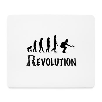 Revolution Petanque-Spieler-Humor-Bälle - Mousepad (Querformat) - Weiß - Vorne