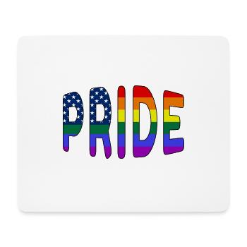 Pride logo Rainbow Pride USA - Mouse Pad (horizontal) - white - Front