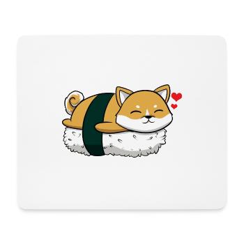Shiba Inu Chien Sushi Japon Akita I Cadeau - Tapis de souris (format paysage) - blanc - Devant