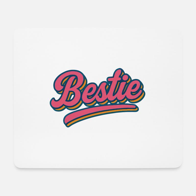 Bestie - Mousepad (Querformat) - Weiß