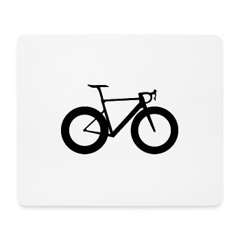 Rennrad Fixie Singlespeed schwarz - Mousepad (Querformat) - Weiß - Vorne