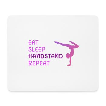 Eat Sleep Handstand Repeat - Mousepad (Querformat) - Weiß - Vorne