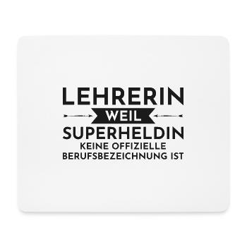 Lehrerin superheldin Geschenk Schule Professor - Mousepad (Querformat) - Weiß - Vorne