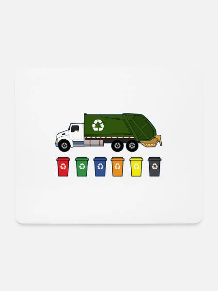 Müllwagen Liebe Müllabfuhr Kind Junge I Geschenk - Mousepad (Querformat) - Weiß
