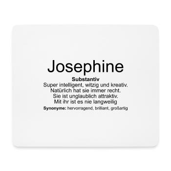 Name Definition Josephine - Mousepad (Querformat) - Weiß - Vorne