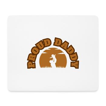 Proud Daddy Kid Brown - Mousepad (Querformat) - Weiß - Vorne