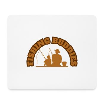 Fishing Buddies Father With Son Brown - Mousepad (Querformat) - Weiß - Vorne