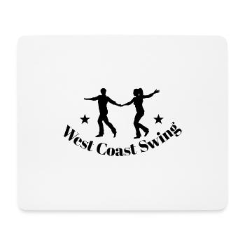 West Coast swing WCS westie dancing gift dance - Mouse Pad (horizontal) - white - Front