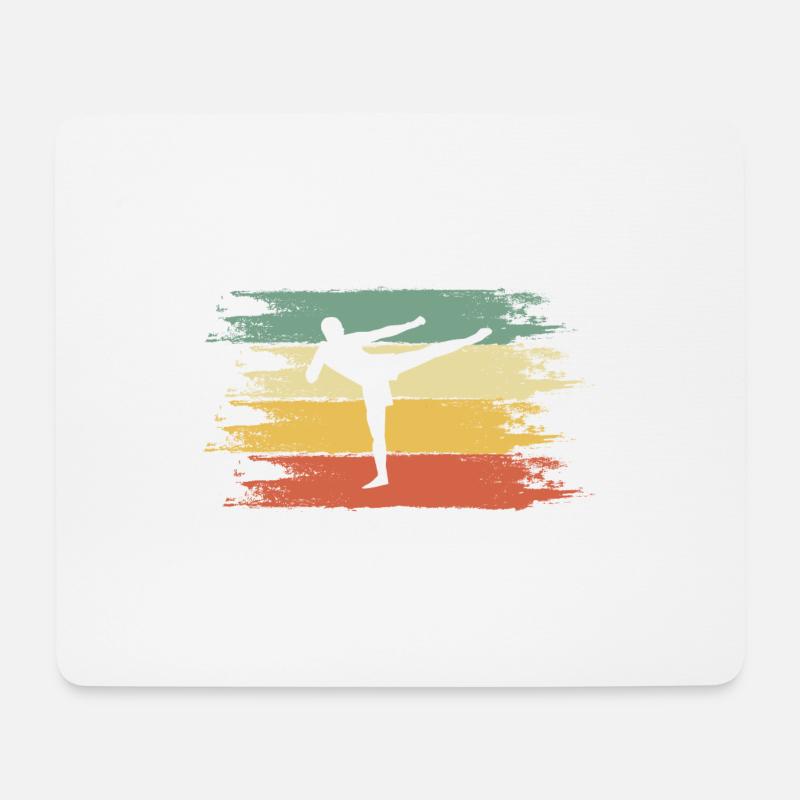 Kickboxer - Mousepad (Querformat) - Weiß