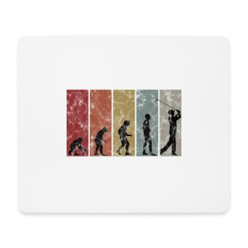 Golf Golfer Golfspieler Retro Evolution Golfen - Mousepad (Querformat) - Weiß - Vorne