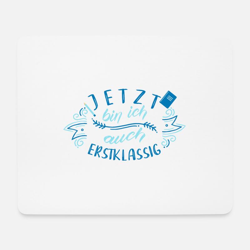 Kinder Einschulung - Jungs Schultüte - Vorfreude - Mousepad (Querformat) - Weiß