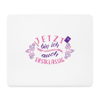 Kinder Einschulung - Mädchen Schultüte - Vorfreude - Mousepad (Querformat) - Weiß - Vorne
