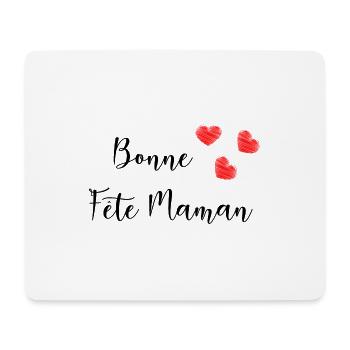 MAMAN. FÊTE DES MÈRES. BONNE FÊTE MAMAN. JE T'AIME - Tapis de souris (format paysage) - blanc - Devant