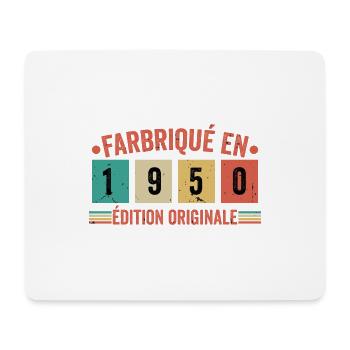 Fabriqué En 1950 édition Originale Cadeau d'annive - Tapis de souris (format paysage) - blanc - Devant