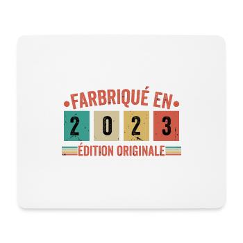 Fabriqué En 2023 édition Originale Cadeau d'anniv - Tapis de souris (format paysage) - blanc - Devant