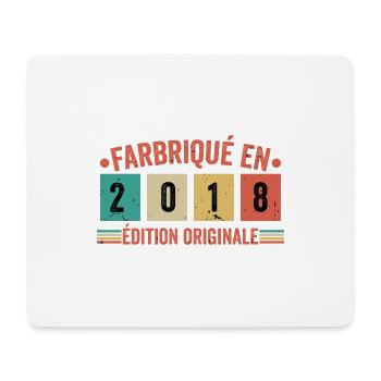Fabriqué En 2018 édition Originale Cadeau d'anniv - Tapis de souris (format paysage) - blanc - Devant
