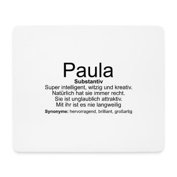 Name Definition Paula - Mousepad (Querformat) - Weiß - Vorne