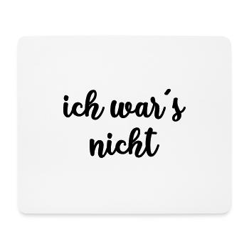 ich wars nicht - Mousepad (Querformat) - Weiß - Vorne
