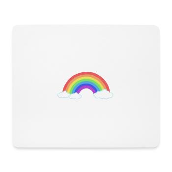 Regenbogen - Mousepad (Querformat) - Weiß - Vorne
