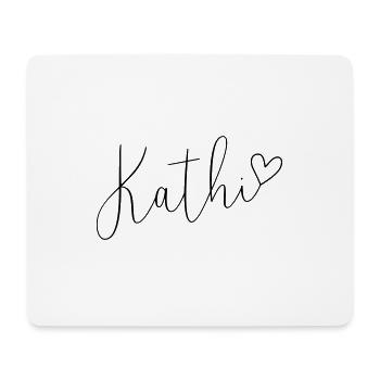 Kathi Name First Name Girl - Mouse Pad (horizontal) - white - Front